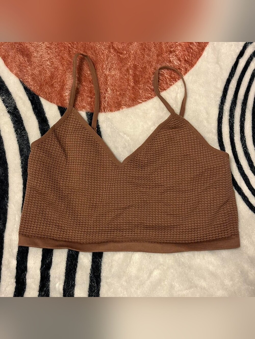 Bozzolo Mauve Brown Waffle-Knit Cami